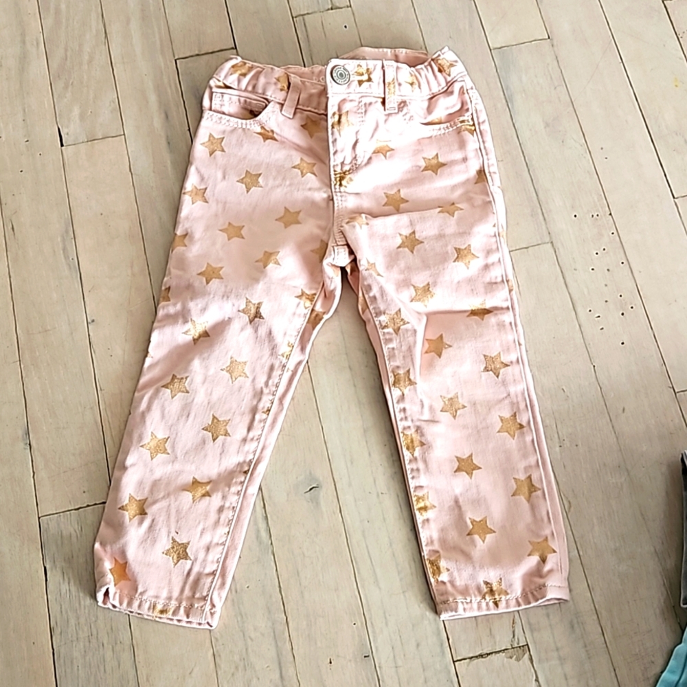 Pink & gold star girlfriend pants